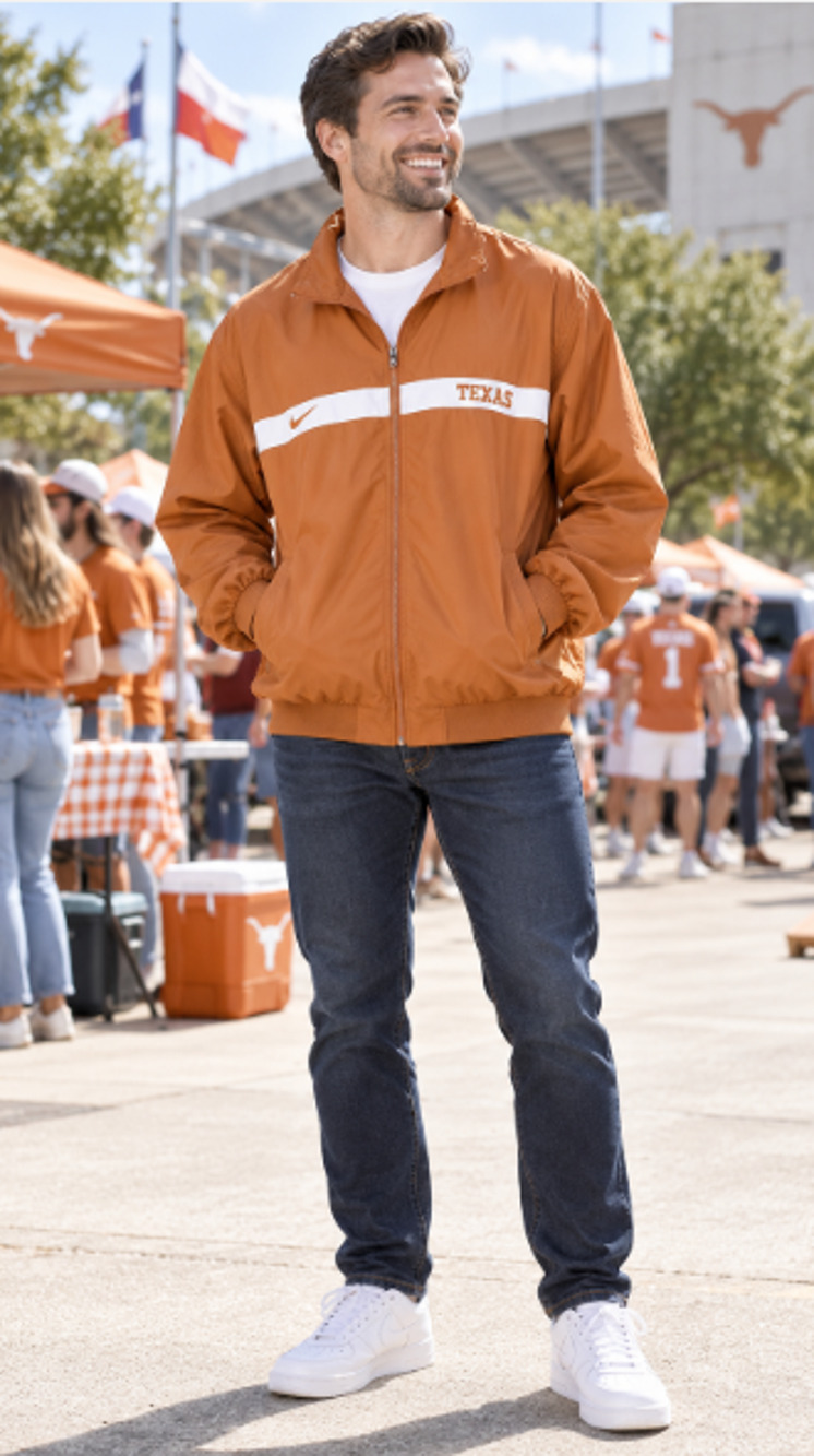 Nike Texas Longhorns tailgate UT Jacket Burnt Orange XXL gameday football mens